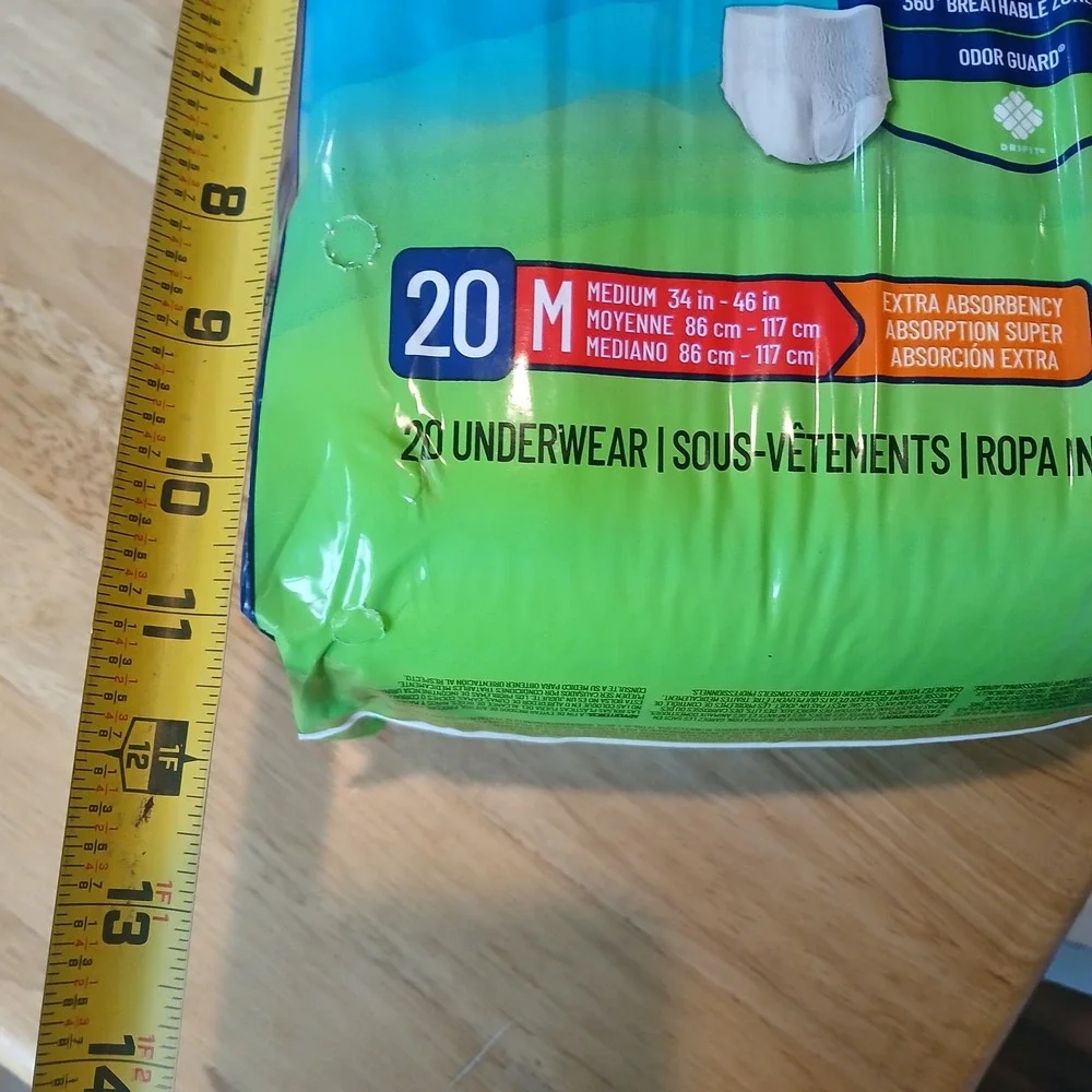Prevail Per-Fit Daily Underwear Extra Absorbency Medium‎ 20 Count Unisex PF-512